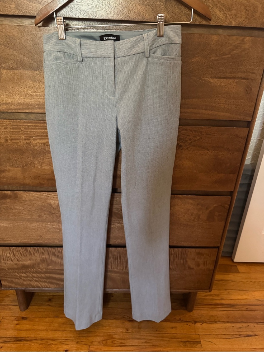 Express Light Blue Tailored Stretch Trousers